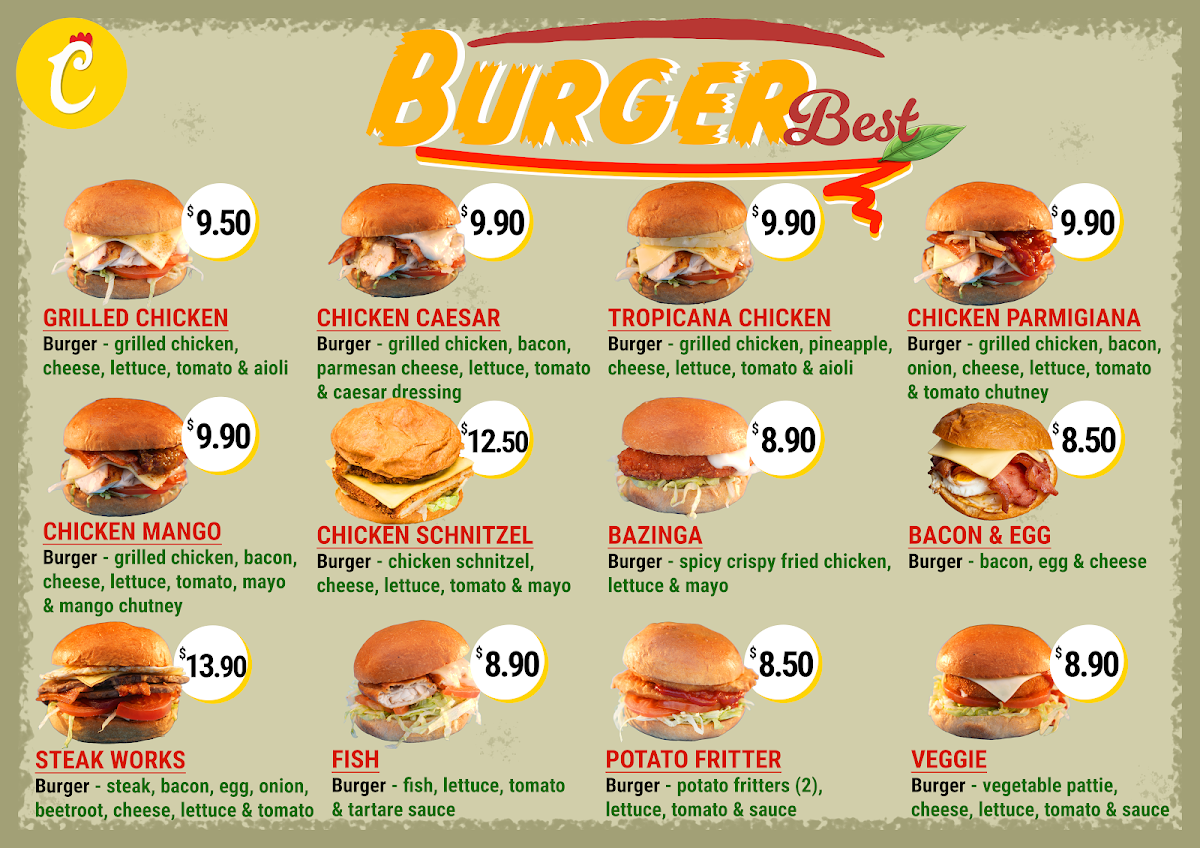 Menu, Captain Chicken & Seafood (West Lakes)