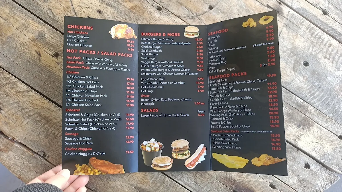 Menu, Captain Chicken & Seafood (West Lakes)