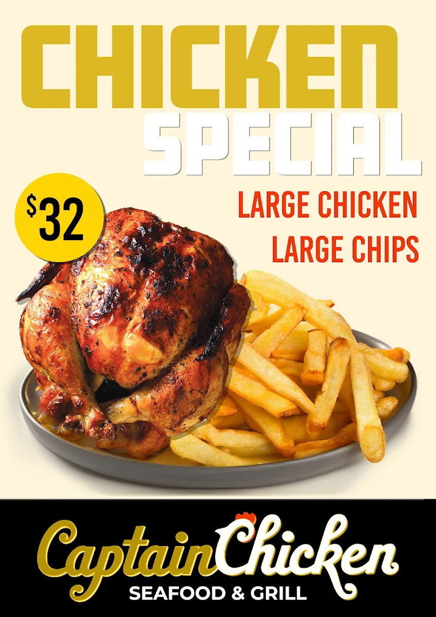 Menu, Captain Chicken & Seafood (West Lakes)