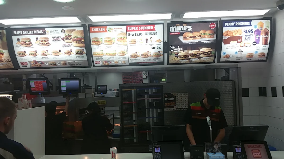 Menu, Hungry Jack's Burgers Minchinbury