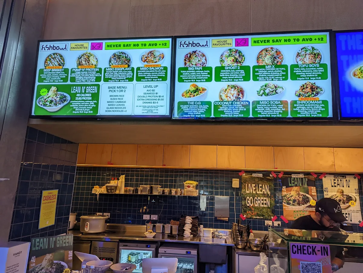 Menu, FISHBOWL - The Darling Exchange