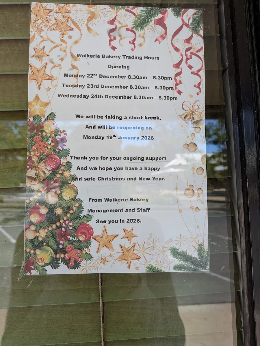 Menu, Waikerie Bakery