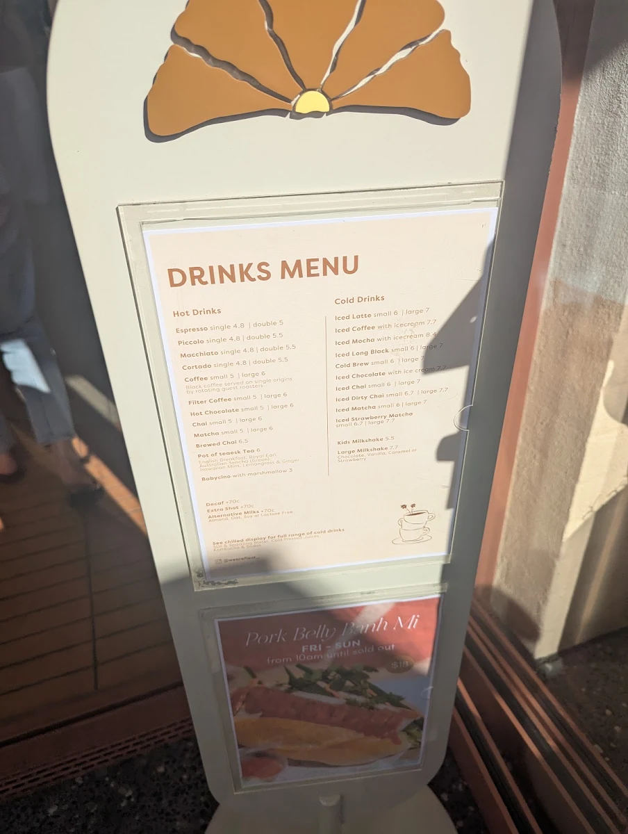 Menu, FLOUR coffee & doughroom