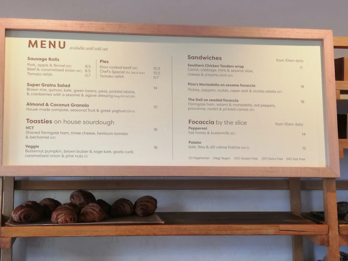 Menu, FLOUR coffee & doughroom