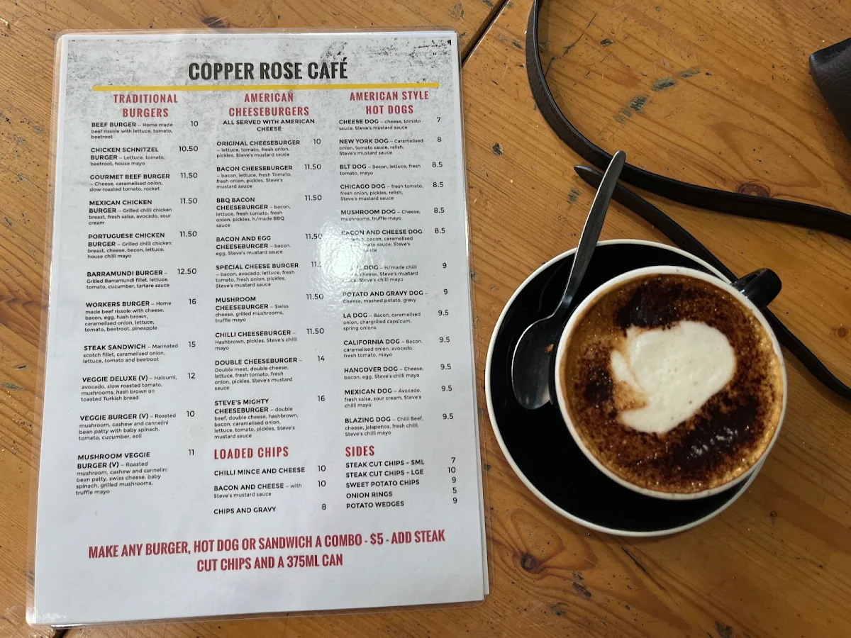 Menu, Copper Rose Cafe