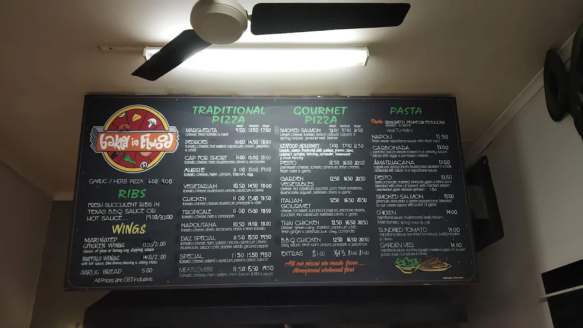 Menu, Baked In Elwood