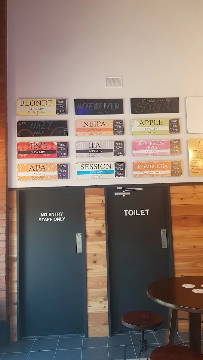 Menu, MOONBURN Brewing