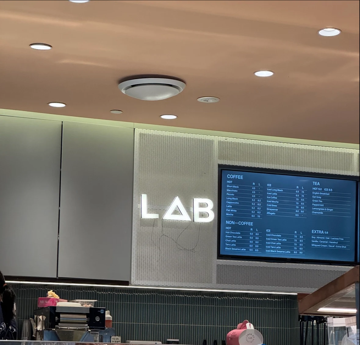Menu, LAB Parramatta