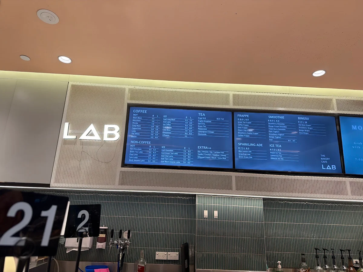 Menu, LAB Parramatta