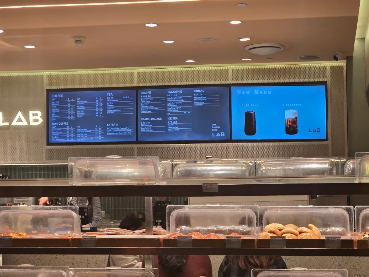 Menu, LAB Parramatta