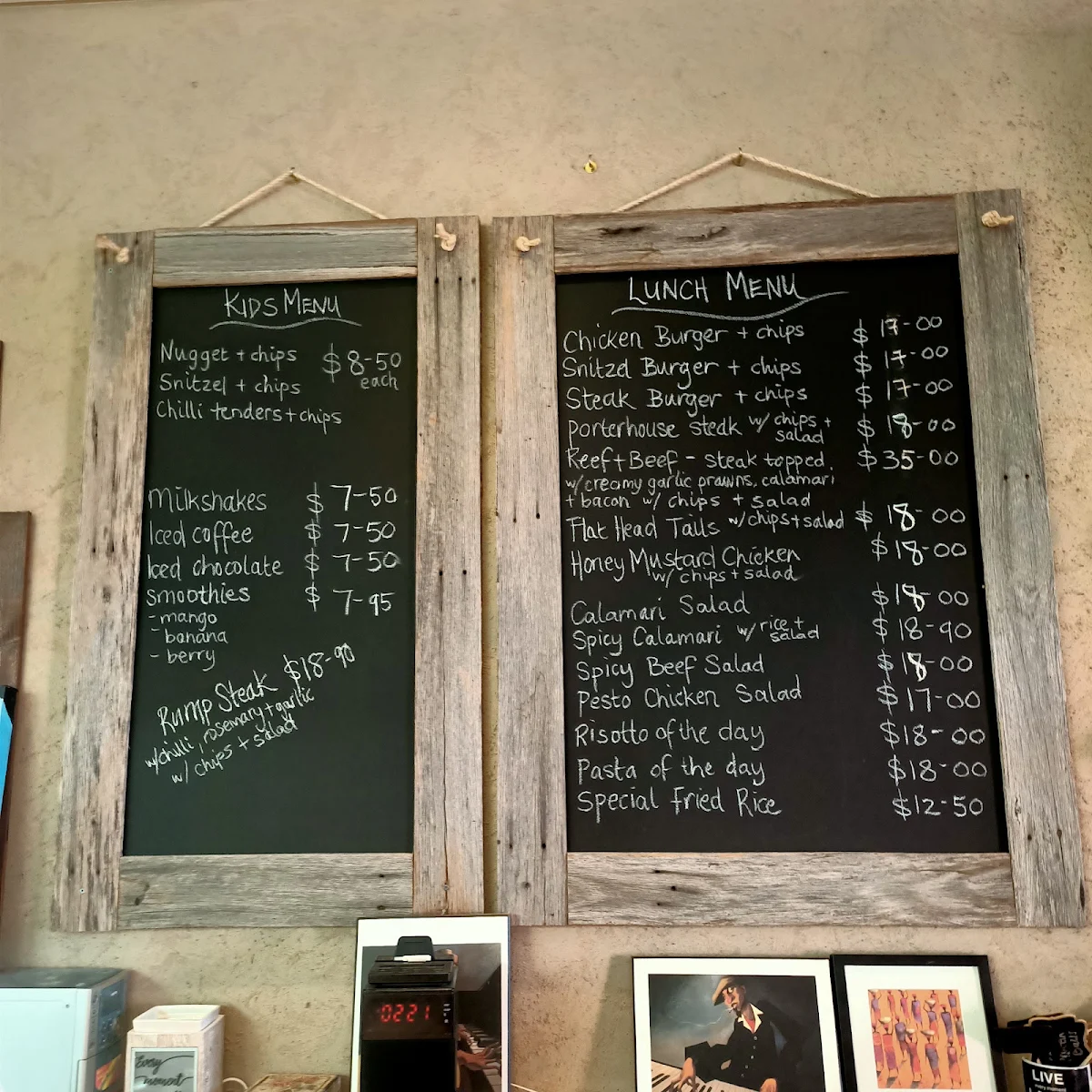 Menu, Joe's Mochapot Cafe