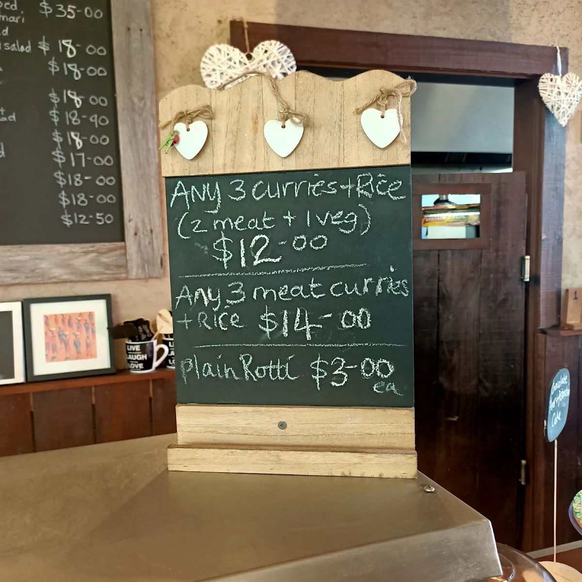 Menu, Joe's Mochapot Cafe