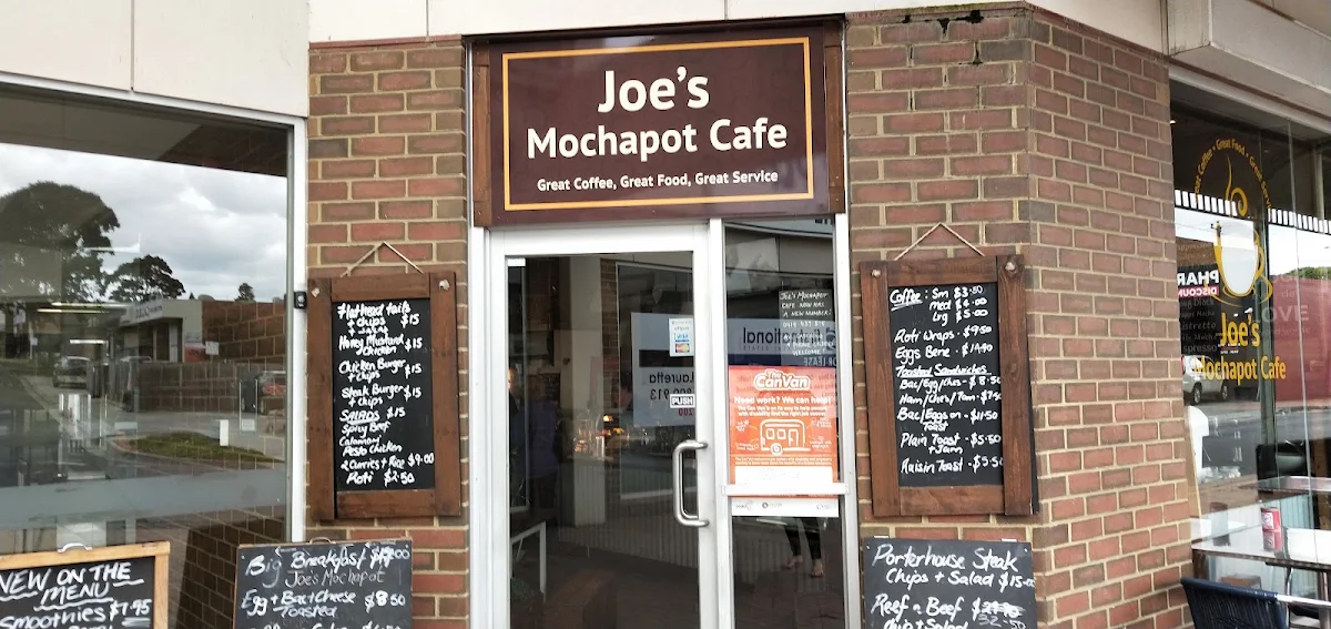 Menu, Joe's Mochapot Cafe