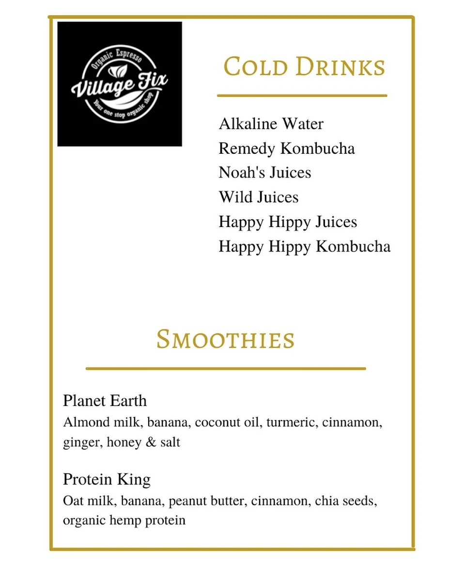 Menu, Village Fix