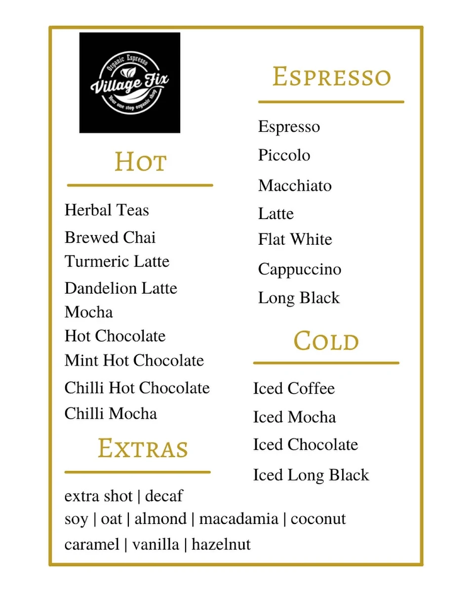 Menu, Village Fix