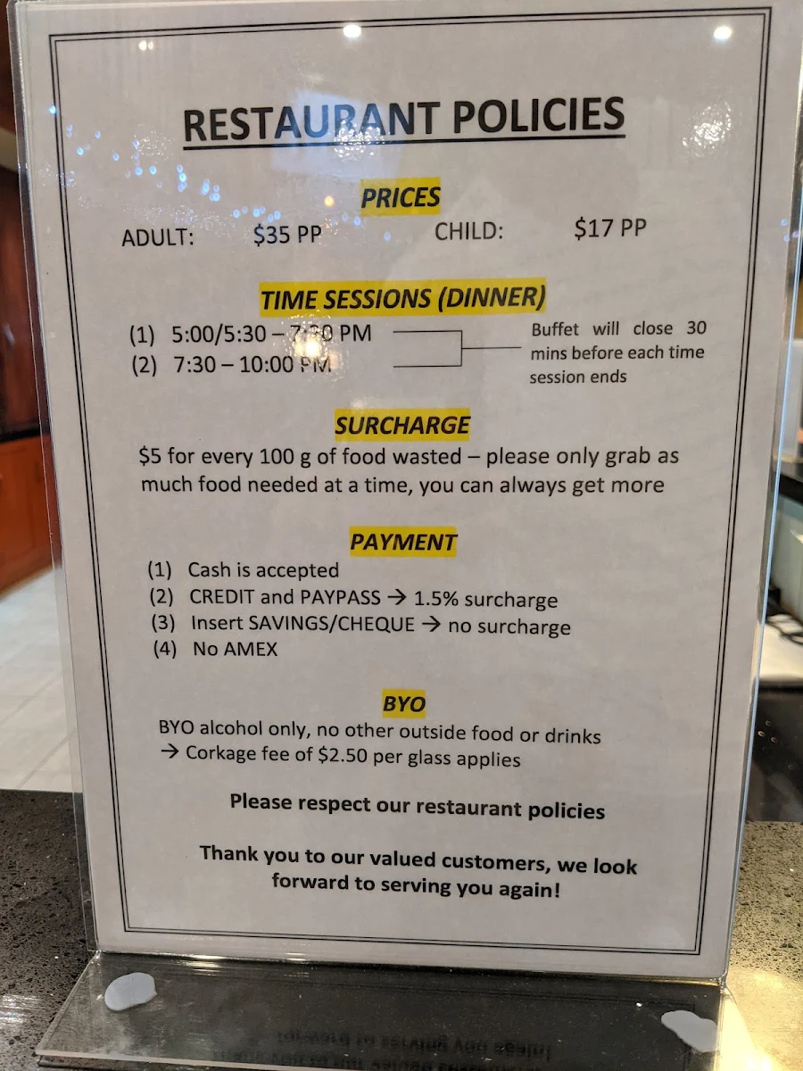 Menu, Hancookwan Korean BBQ Buffet Restaurant Willetton