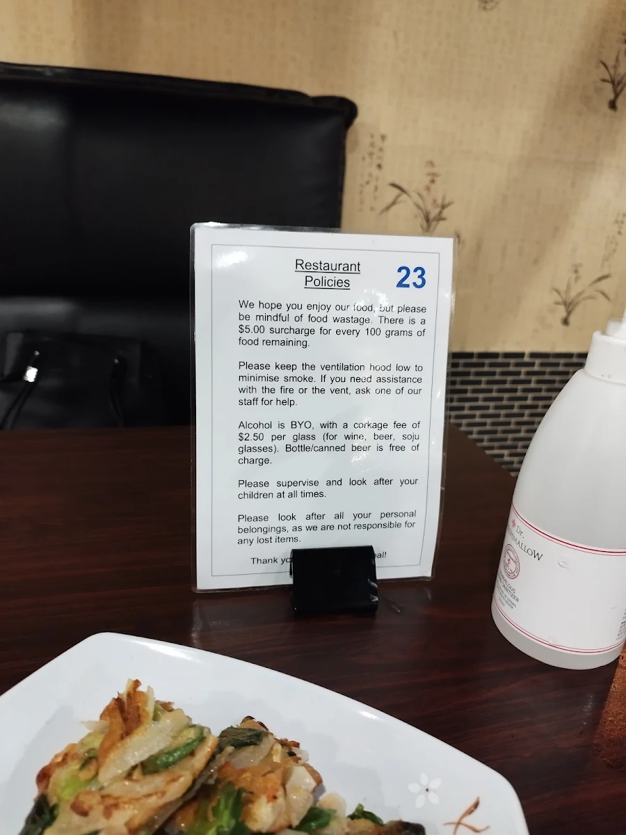 Menu, Hancookwan Korean BBQ Buffet Restaurant Willetton