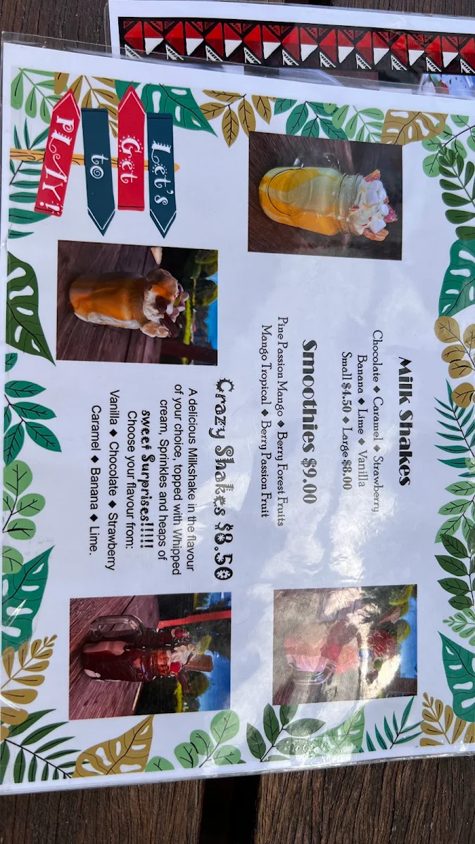 Menu, Teas & Greens Cafe
