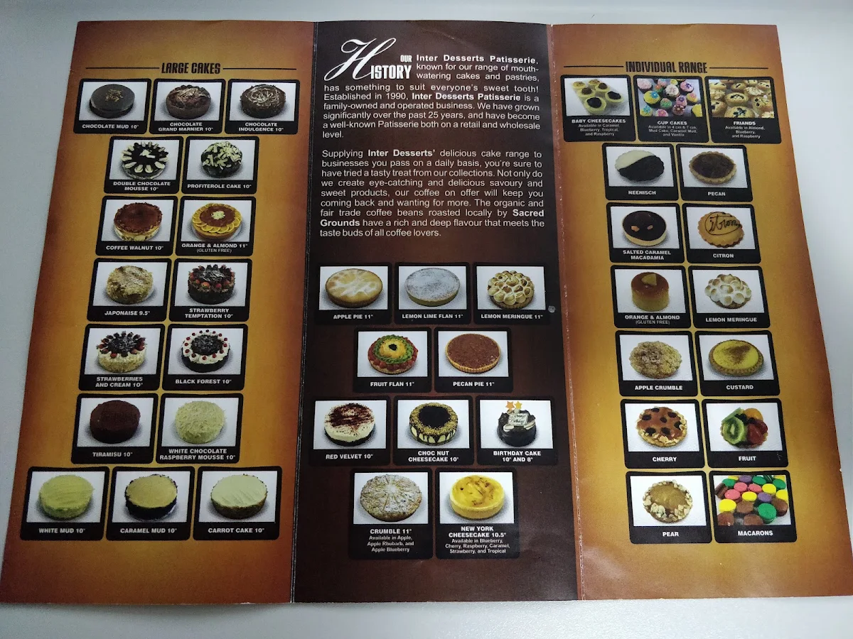 Menu, Inter Desserts