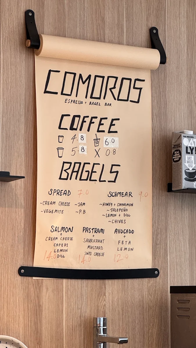 Menu, Comoros Coffee