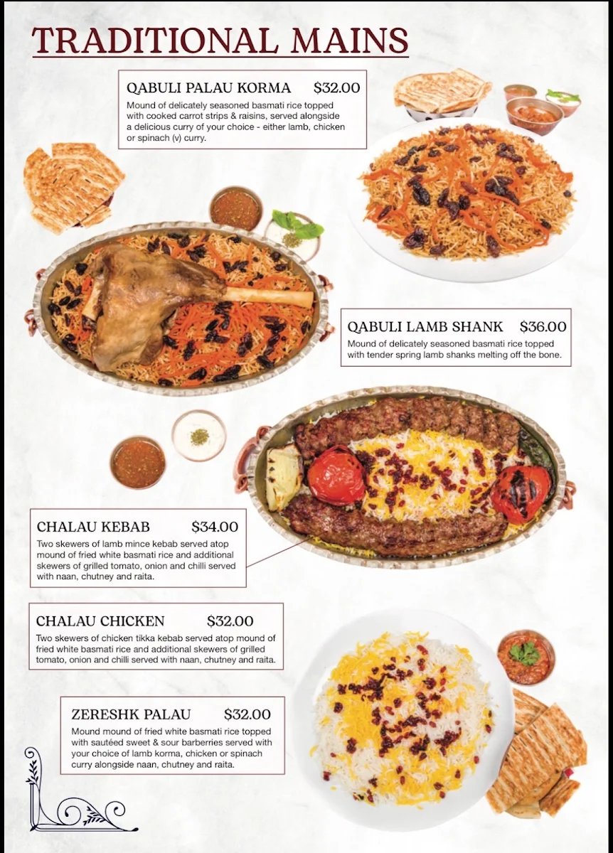 Menu, Kabana