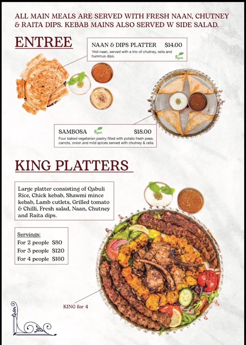 Menu, Kabana