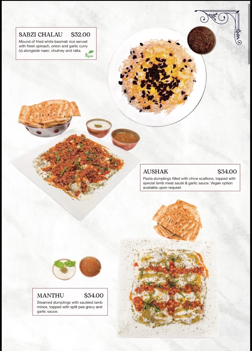 Menu, Kabana