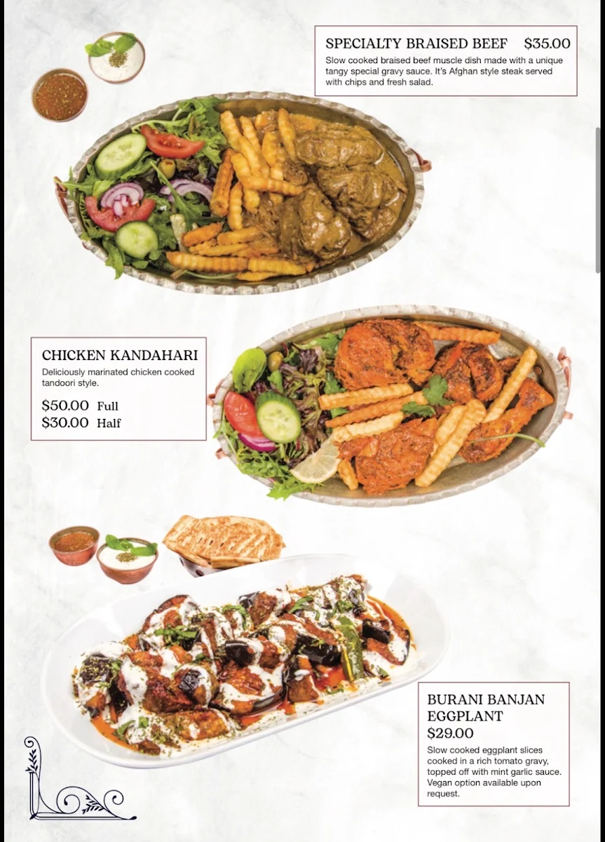 Menu, Kabana