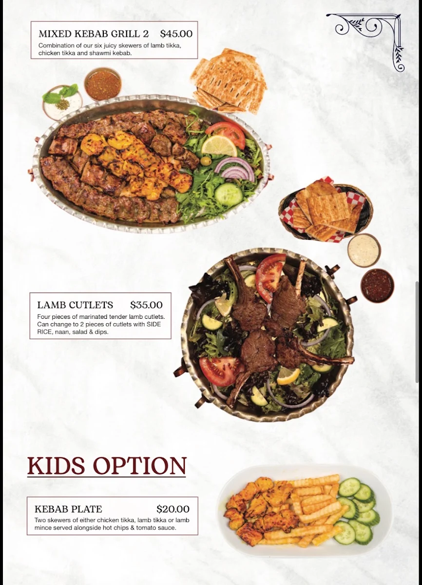 Menu, Kabana