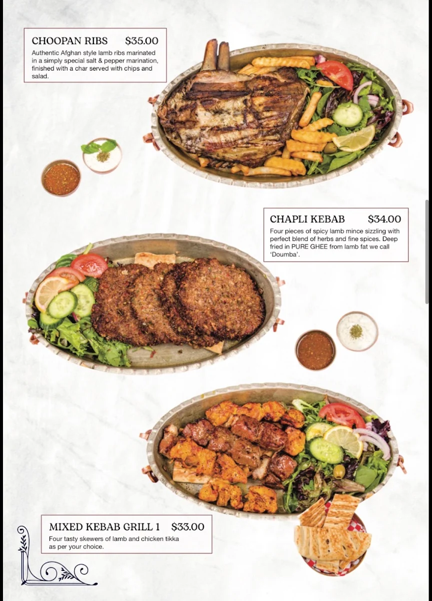 Menu, Kabana