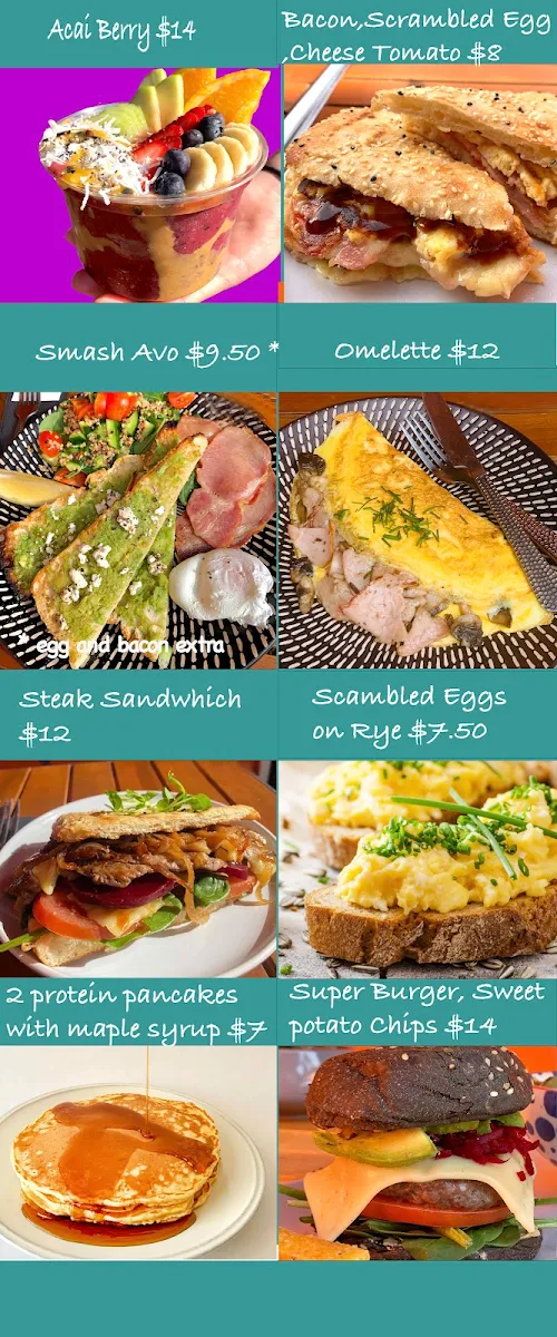 Menu, SuperSupps Healthy Cafe and Supplement Store