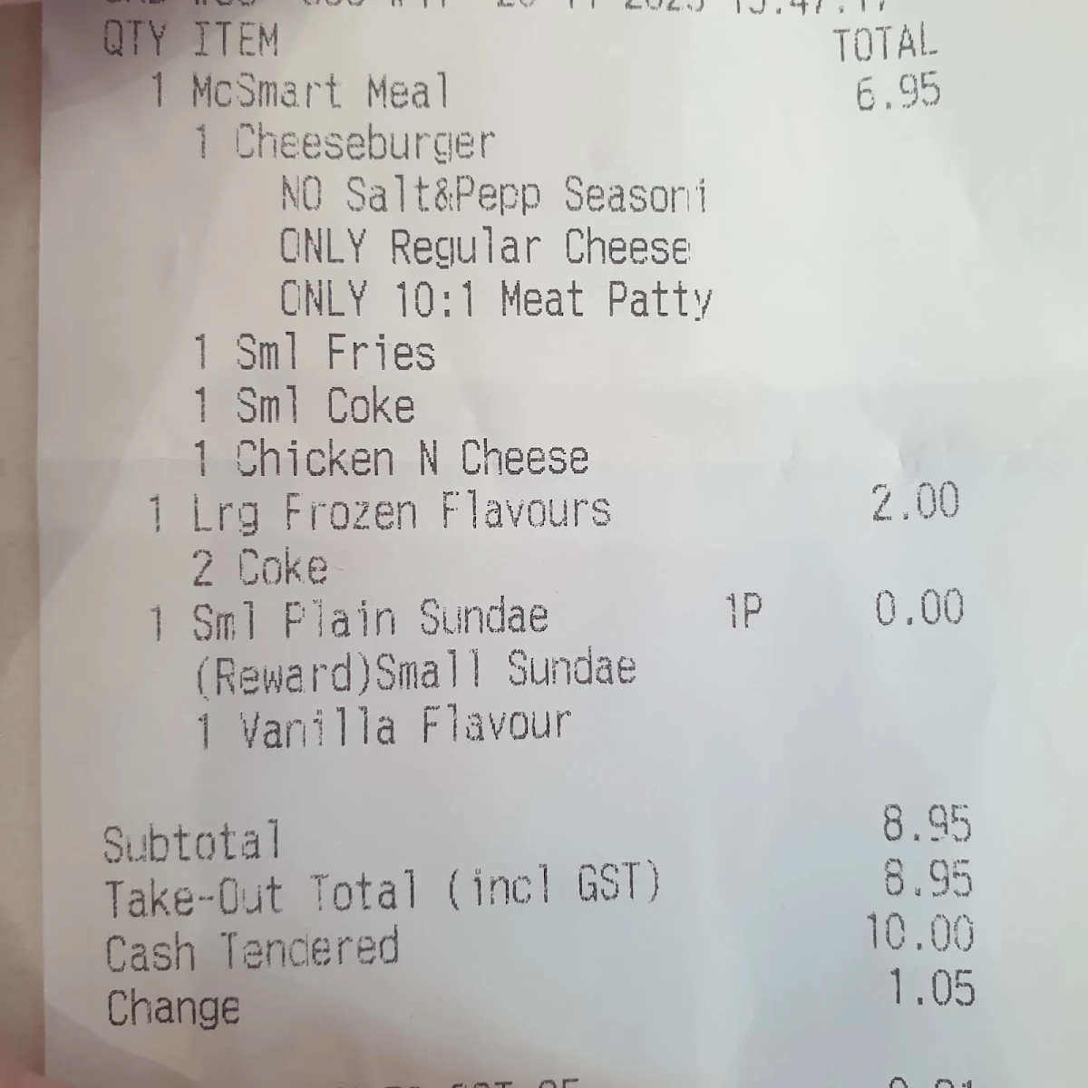 Menu, McDonald's North Lakes Westfield