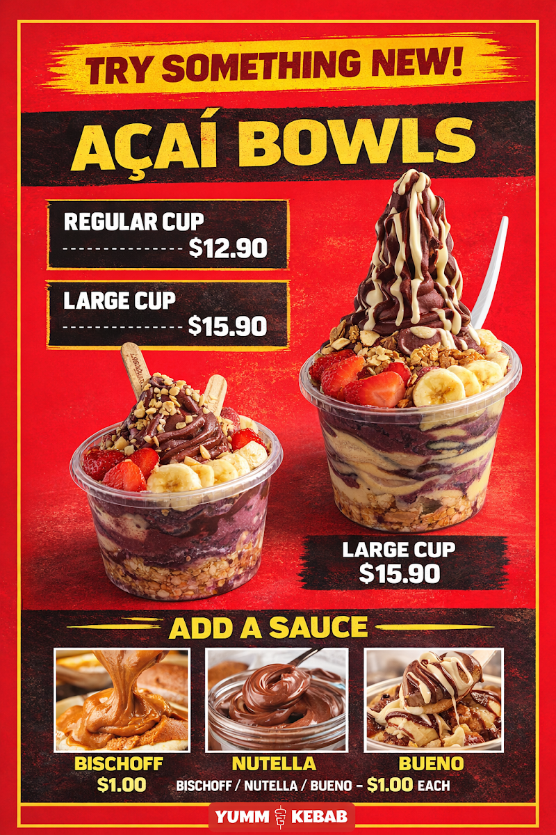 Menu, Yumm Açaí