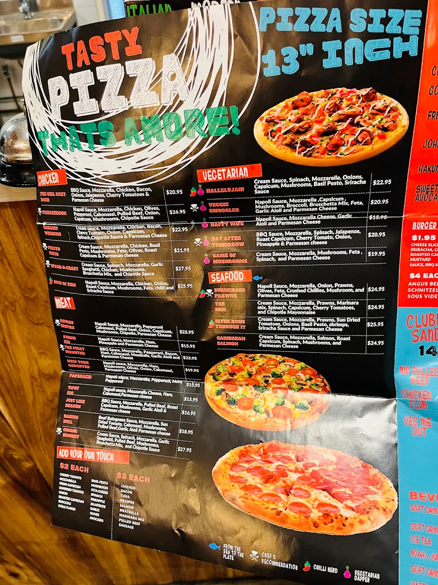 Menu, Mondo Pasta