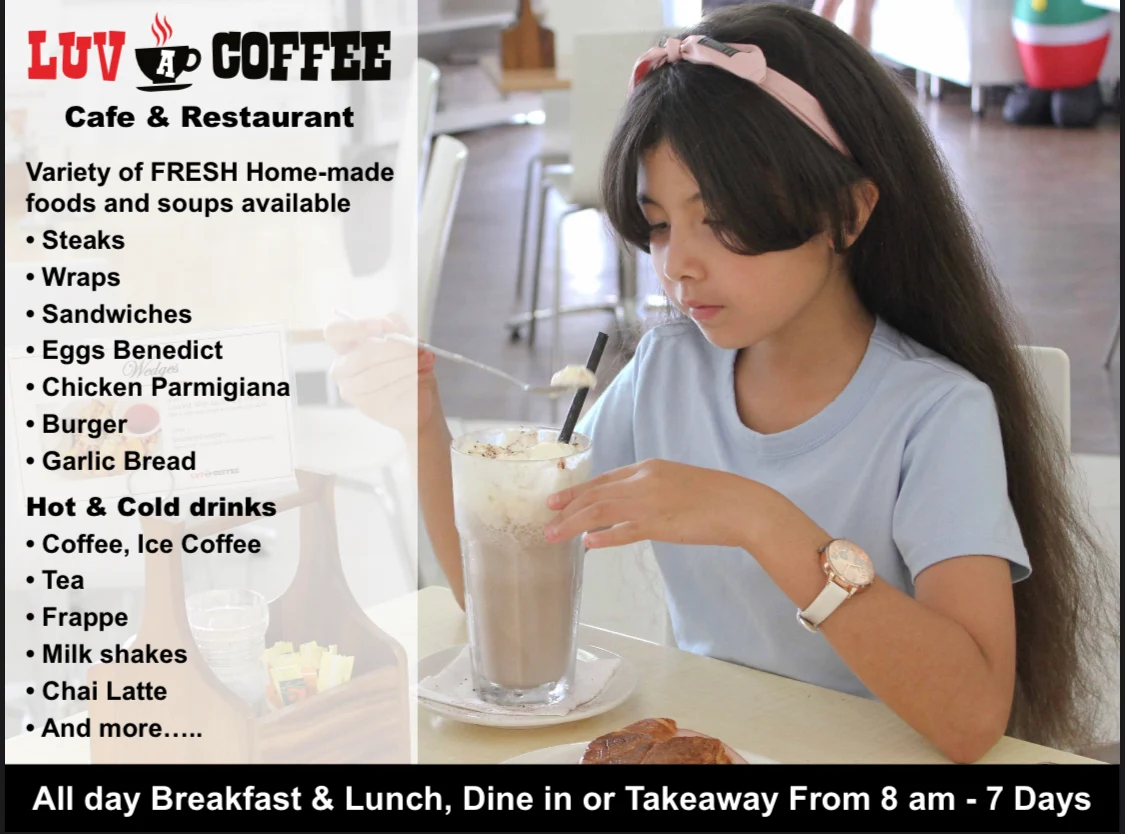 Menu, Luv A Coffee Airlie Beach