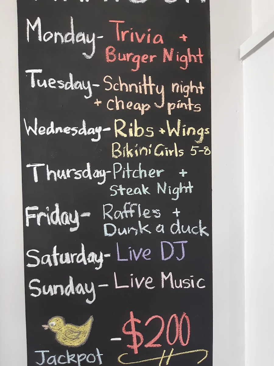 Menu, Railway Hotel Cessnock