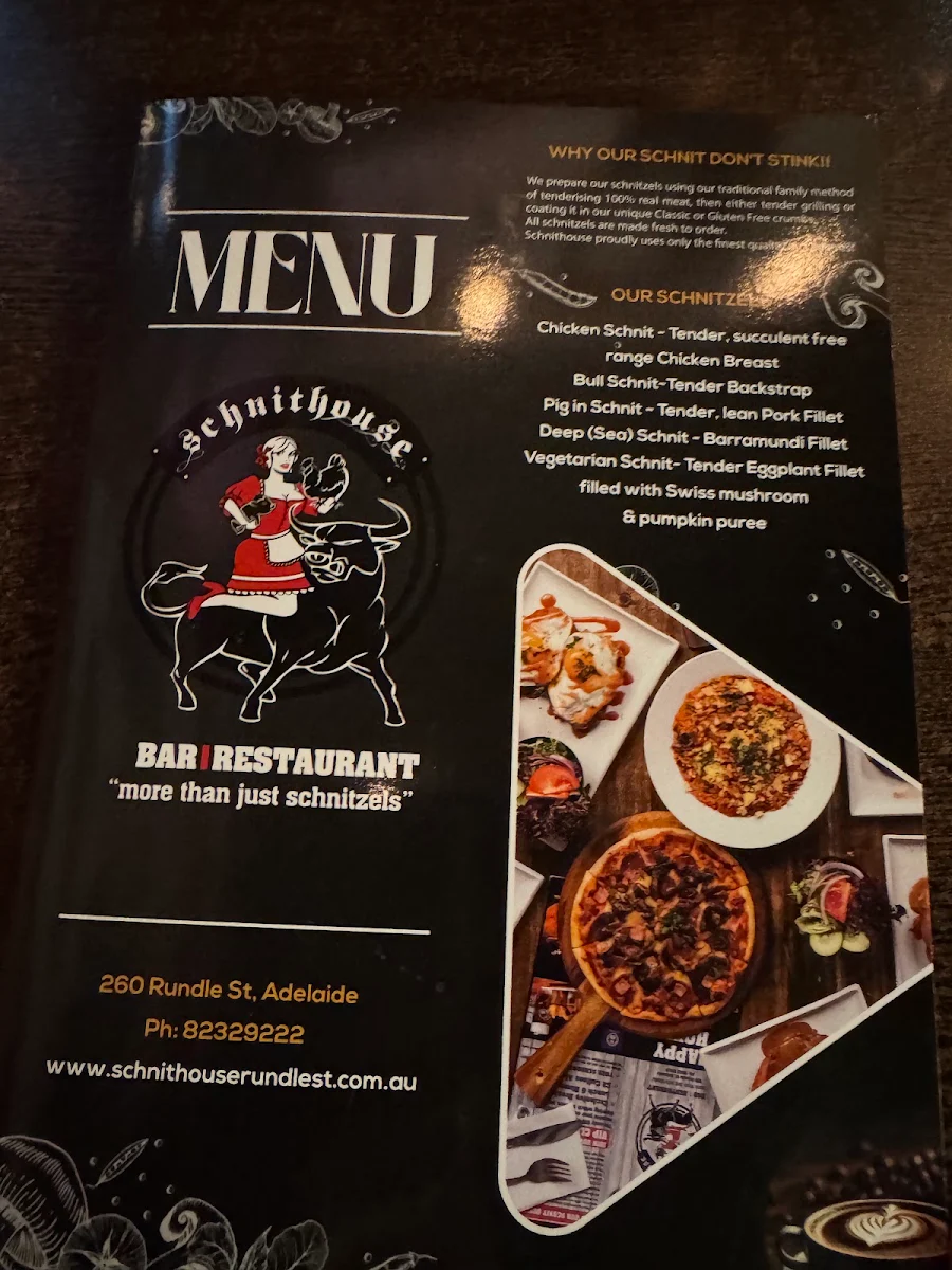 Menu, Schnithouse Rundle St
