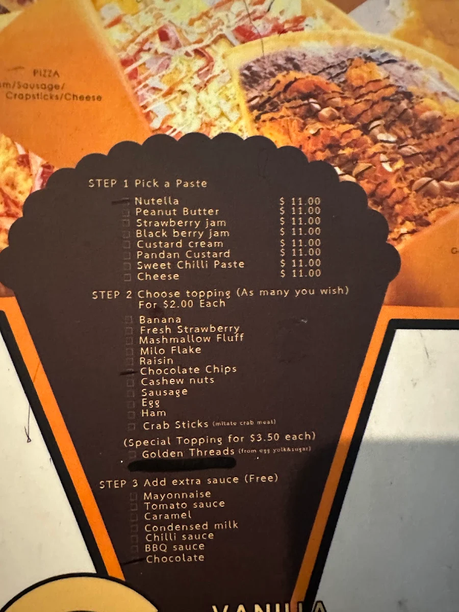 Menu, Thanon Khaosan