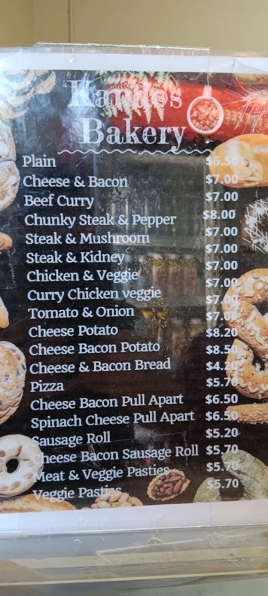 Menu, Rylstone Bakery