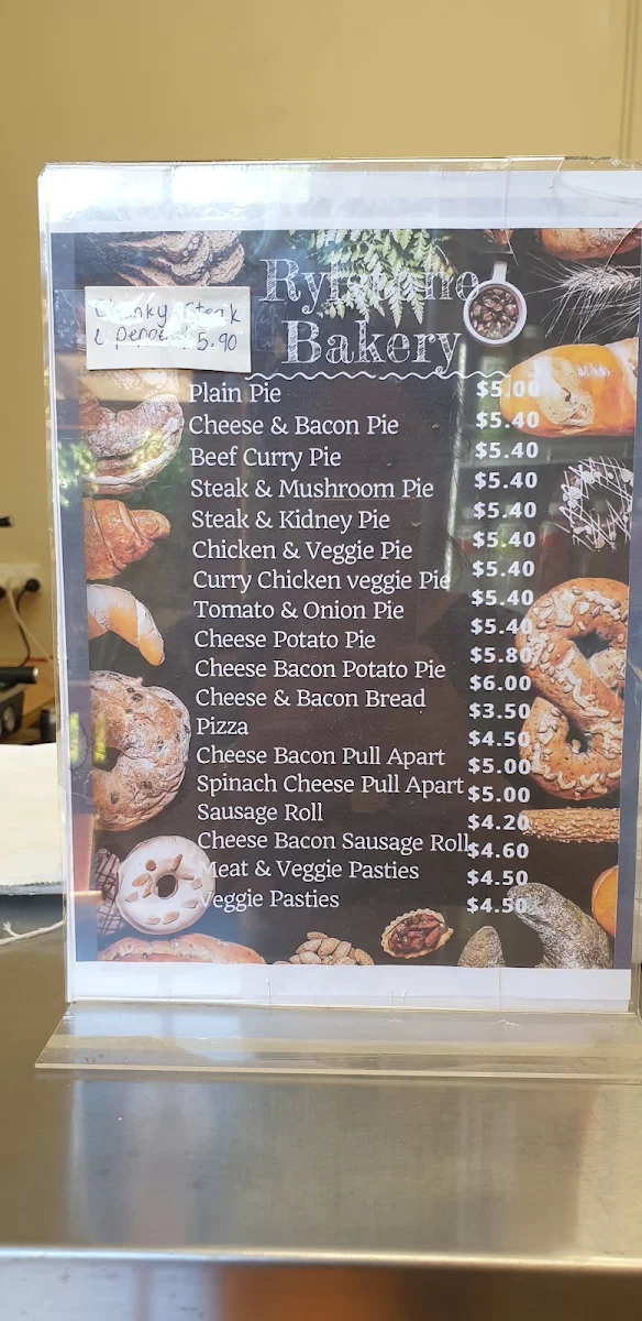 Menu, Rylstone Bakery