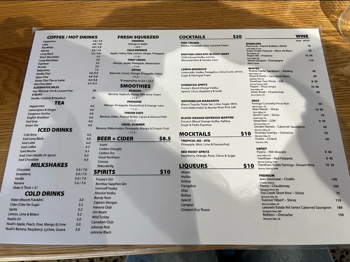 Menu, Brother Chris