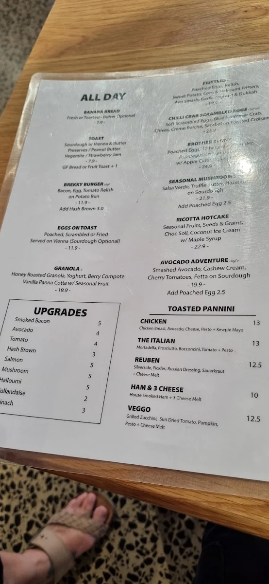 Menu, Brother Chris