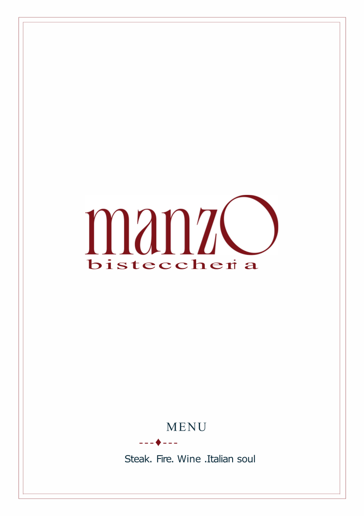 Menu, Manzo Bisteccheria