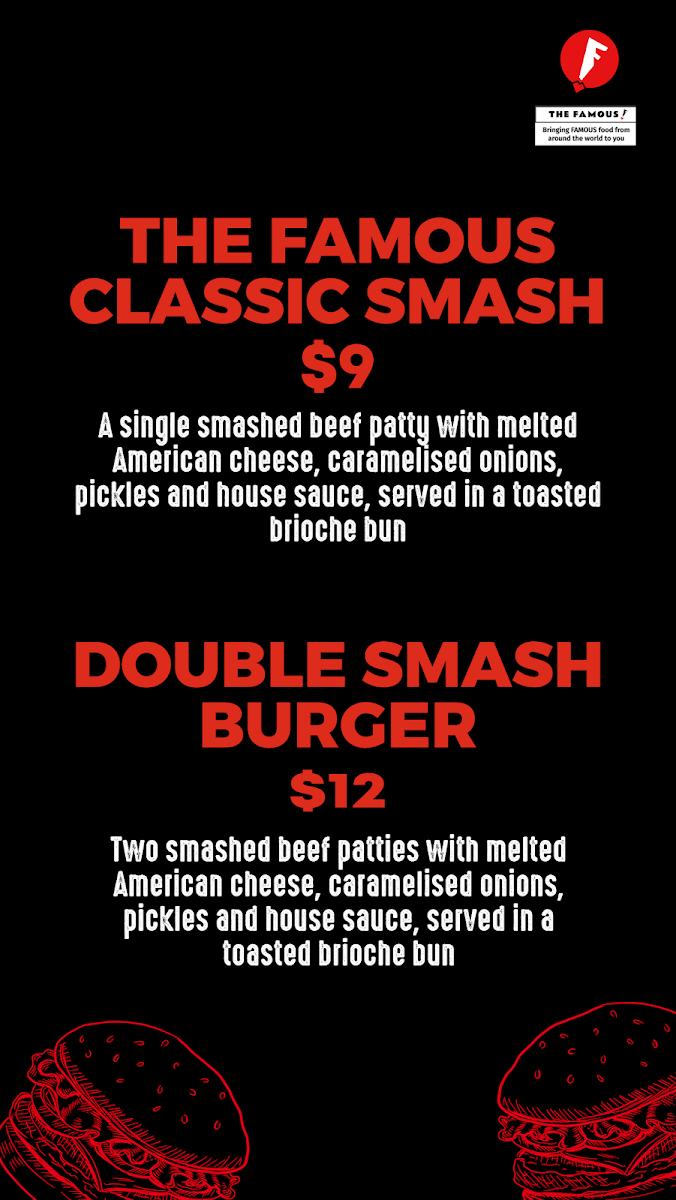Menu, The Famous Surry Hills