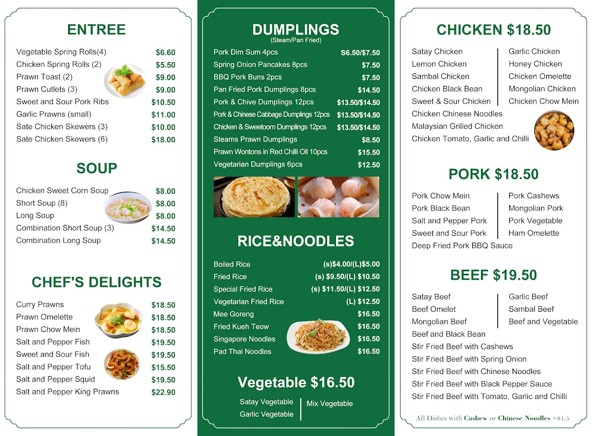 Menu, FOODY CHINESE TAKEAWAY