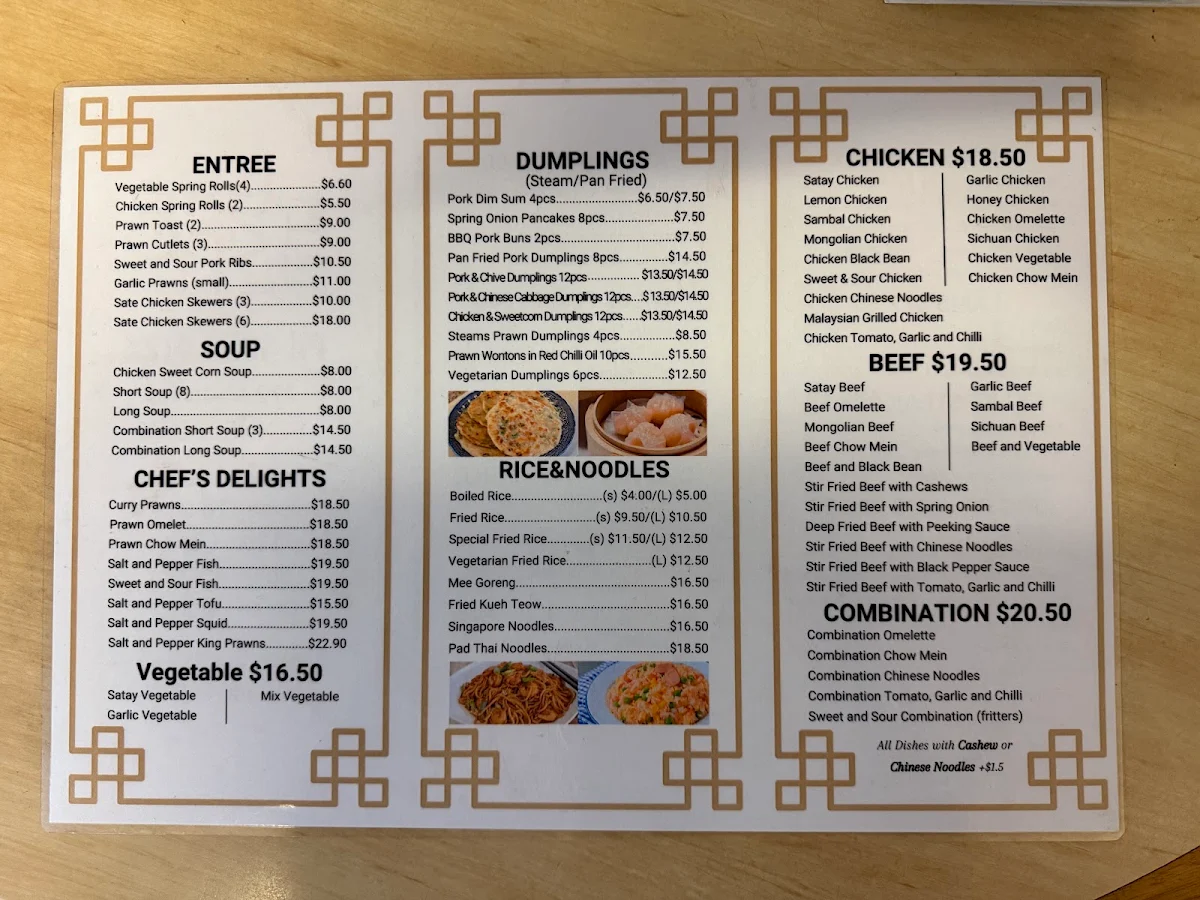 Menu, FOODY CHINESE TAKEAWAY