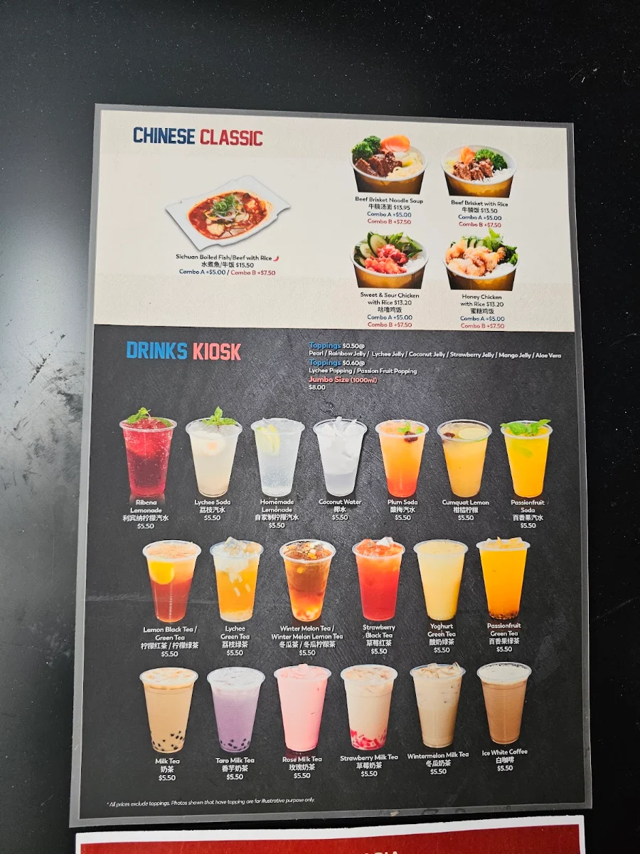 Menu, Flavour Asia