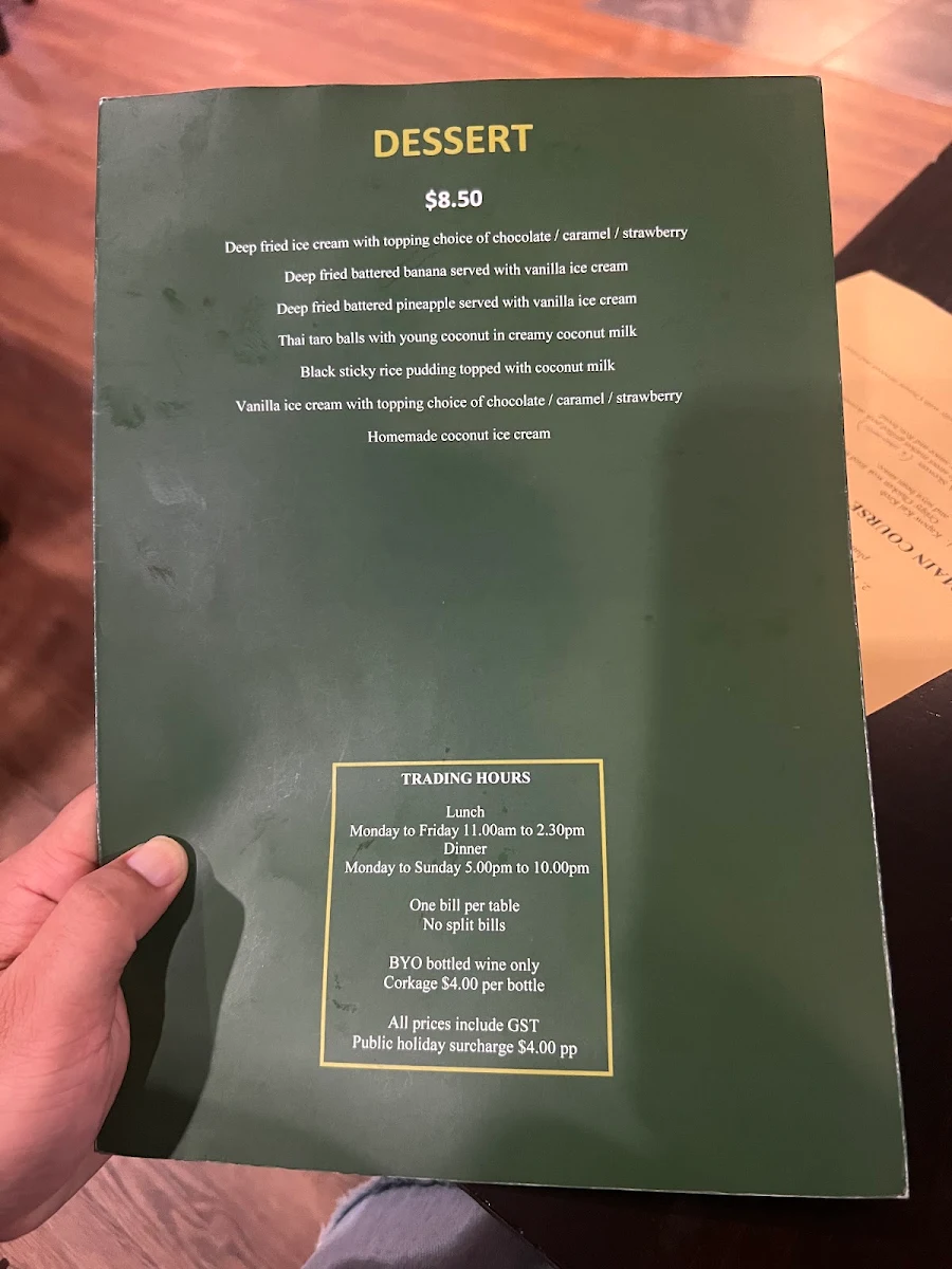 Menu, Lemongrass
