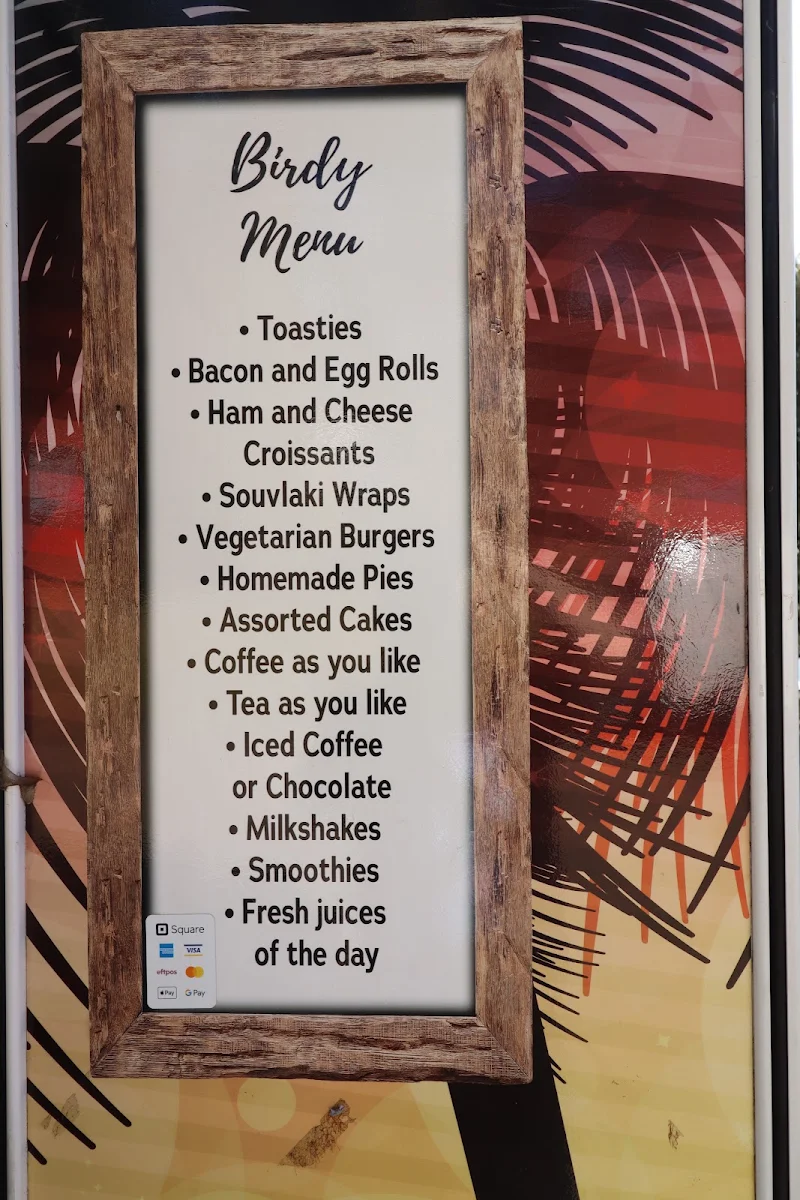 Menu, Birdy Cafe