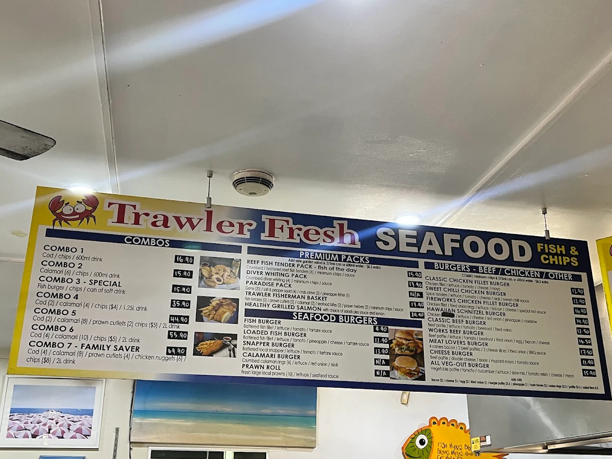 Menu, Trawler Fresh Seafood